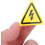 Yellow Triangular Caution Warning Labels Self Adhesive Waterproof Electrical Hazard Stickers 4