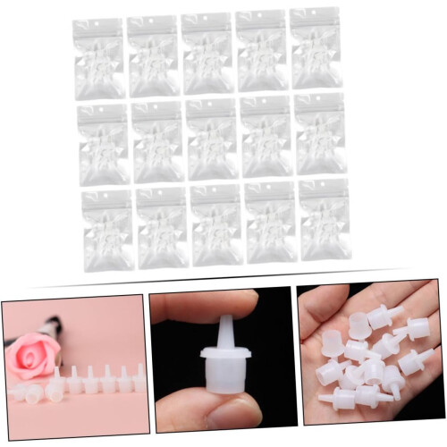 200pcs Portable Eyelash Glue Storage Container Plug 2