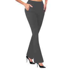 Women's Pants Stretchy Work Pants With Pockets-Dark Grey XXL