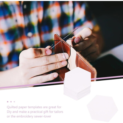 200pcs Patchwork Template Quilting Paper Template for Quilting Supplies Paper Piercing Mold Tool Use for Piecing 2