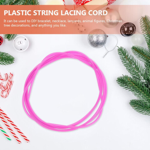 200Pcs Plastic Lacing Cord 1.8mm DIY Bracelet String Craft Lacing String 2