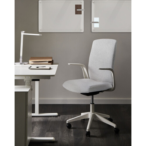 Beliani Office Chair CAPTAIN Fabric Light Grey 1