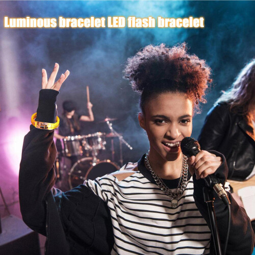 Bracelets LED multicolores lumineux de 7,5 cm 2