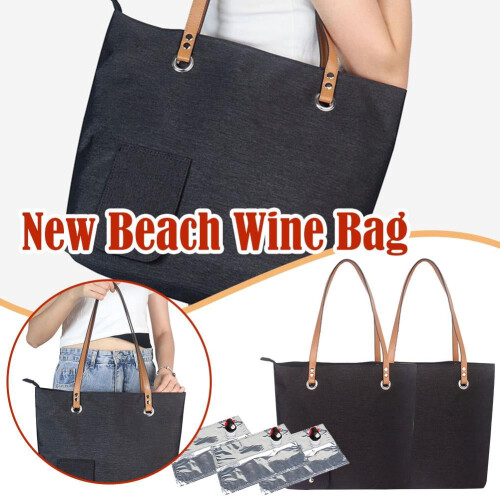 Sac à vin de plage portable avec isolation thermique 1