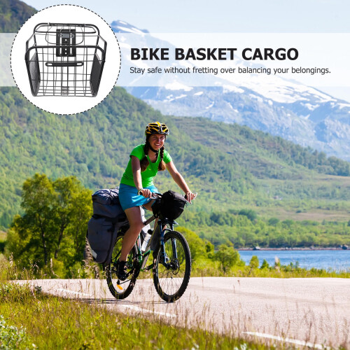 Cykelkorg svart väderbeständig stål1-pack 2