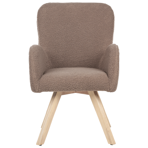 Beliani Armchair BJARN Boucle Brown 2
