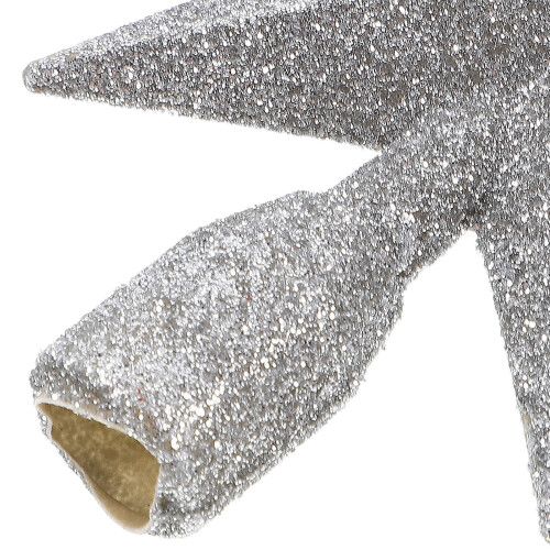 PVC-stjernejuletopp, sølv, 10 cm 2