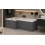 (White) L‑Shaped Bath Front Panel 1700mm Modern Gloss White, Grey or Silver 2