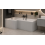 (White) L‑Shaped Bath Front Panel 1700mm Modern Gloss White, Grey or Silver 4