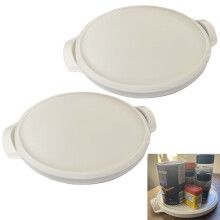 Organizador de plato giratorio para nevera y cocina, 23 cm (9 pulgadas), paquete de 2