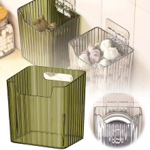 Caja de almacenamiento de cocina para ajos y cebollas (transparente)