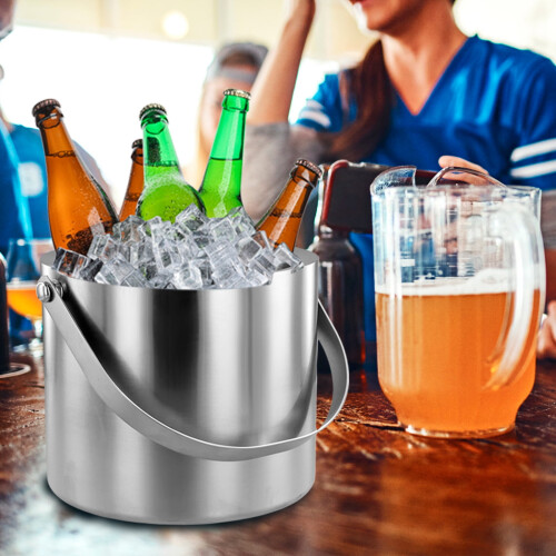 Balde de gelo Grusce com tampa e coador (2,0L)