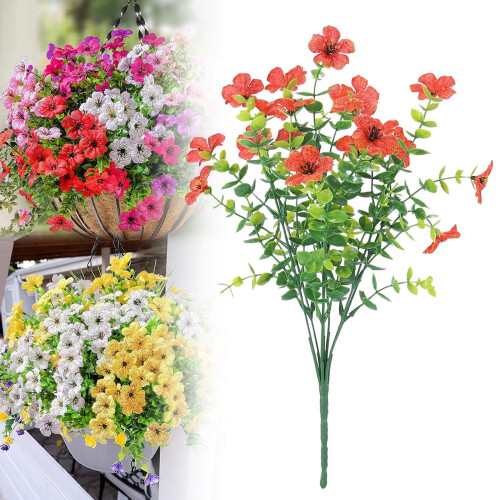 Fiori artificiali da esterno arancioni, 7 mazzi 1