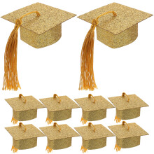 Mini couvre-verres à vin en forme de chapeau de remise de diplôme (10 pièces)