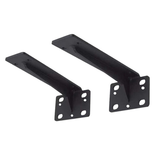 Supports d'étagère robustes noirs pour usage industriel (2 pièces)