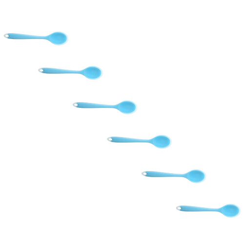 Silicone Cooking Spoon Blue 6-Pack 1