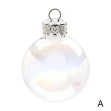 Clear Iridescent Glass Ball Ornaments 6cm 8cm 10cm