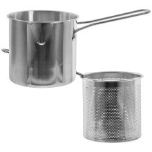 Stainless Steel Deep Fry Pan with Basket