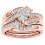 Women's 3-Piece Alloy Wedding Ring Set 1