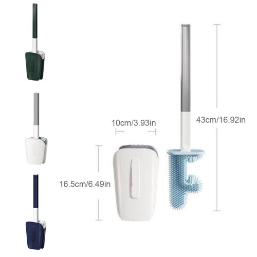 Flexible Silikon-Toilettenbürste mit C-förmigem Kopf 2