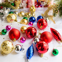 Enfeite de Natal para pendurar na árvore, bola decorativa, 30 peças