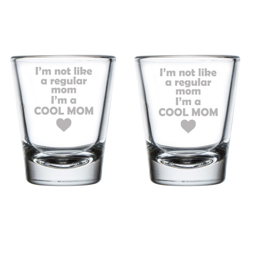 2 x 1.75oz 'I'm Not a Regular Mom' Shot Glasses