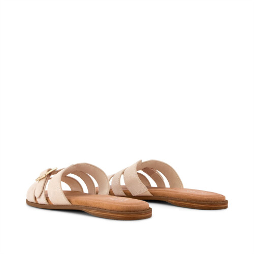 Toms (, ) TOMS Sol Mule Leather Women's Champagne Sandals 2