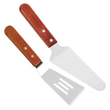 Wood & Metal Pizza Spatula with Ergonomic Handle