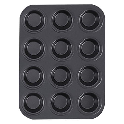 Tapadásmentes acél muffin sütőforma, 12 csészés