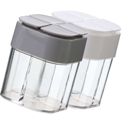 Set de shaker pentru condimente cu 4 compartimente - Plastic alimentar