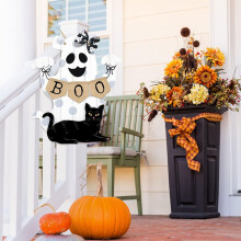 Hanging Halloween Sign for Indoor Outdoor Decor