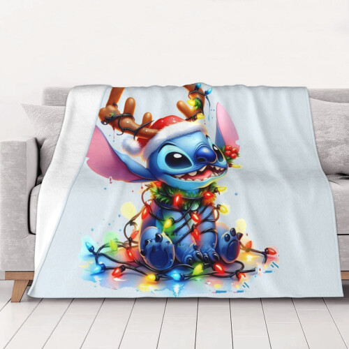 Kerst cartoon plaid 150x125cm
