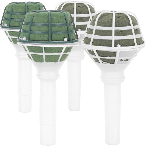 4-Piece Wedding Bouquet Holder Set – Plastic, Green &