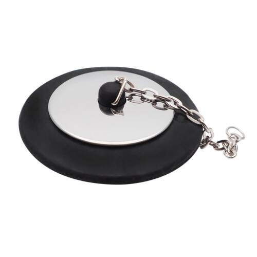 Rubber Bathtub Stopper with Chain 7.5 cm