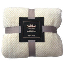 Coral Fleece Blanket White 100 x 150 cm