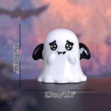 Figurki ogrodowe Kabnic Mini Halloween, urocze modele z żywicy przedstawiające duchy dyni, dekoracja wiedźmy na imprezę DIY, kompatybilne z