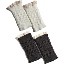 Women's Knitted Lace Leg Warmers 2 Pairs
