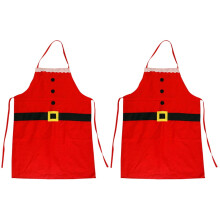 Christmas Apron for Waiters & Staff – Red Polyester – 1