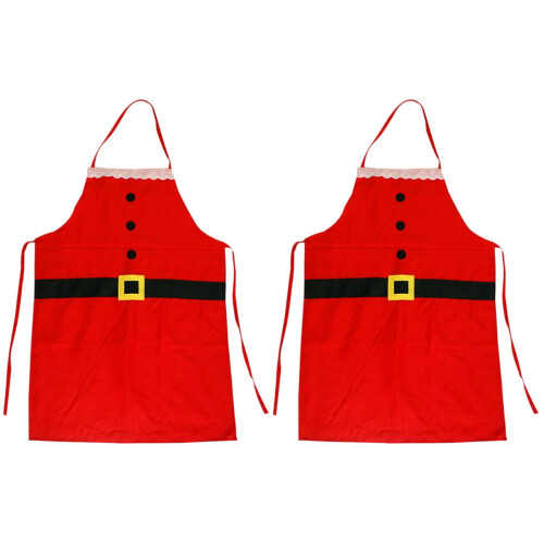Christmas Apron for Waiters & Staff – Red Polyester – 1