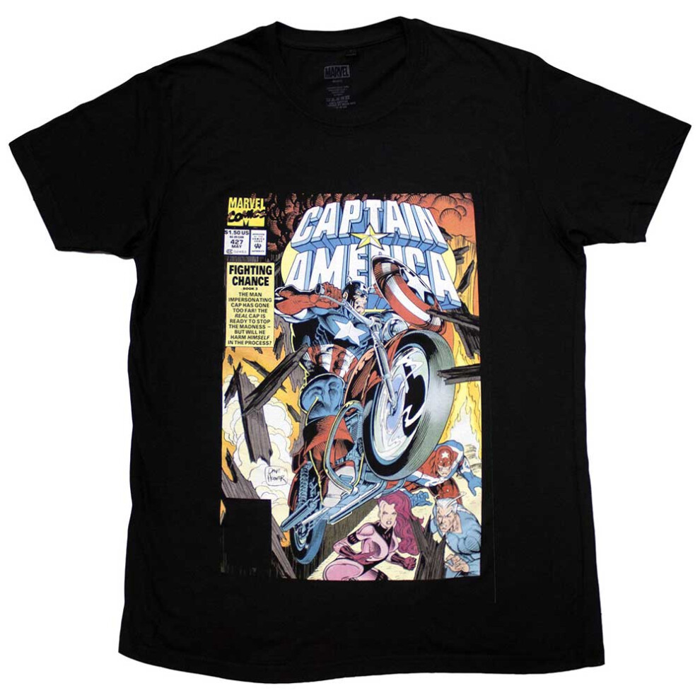 Marvel Captain America Wheel Comic Cover T Shirt