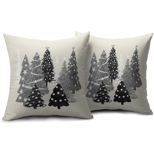Blå julgranskuggor 45x45 cm, set med 2 1