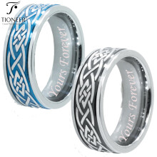Tungsten Carbide Wedding Band with Celtic Knot Design 8mm