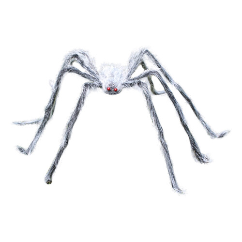 Große Halloween-Spinne – Orange & Schwarz, 125 cm
