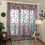 Floral Sheer Curtain with Beads – 1 Piece 1