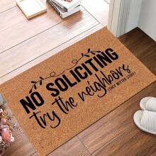 Wycieraczka „No Soliciting” – antypoślizgowa, zmywalna mata wejściowa