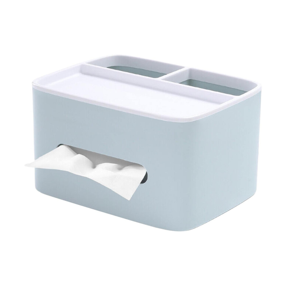 Rectangular tissue holder storage container with remote