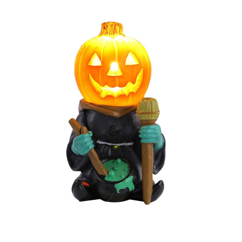 LED Pumpkin Night Light Resin Desktop Ornament