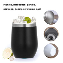 Eggshell Cup White Stainless Steel Vacuum Insulated Tumbler