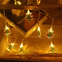 Snowman Santa LED Light String – 20 Lights, Battery