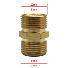 Copper 22 mm x 1.5 mm Female-to-Female Hose Connector
